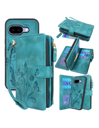 Funda Cartera Lacass para Google Pixel 9a - 12 Ranuras, Correa