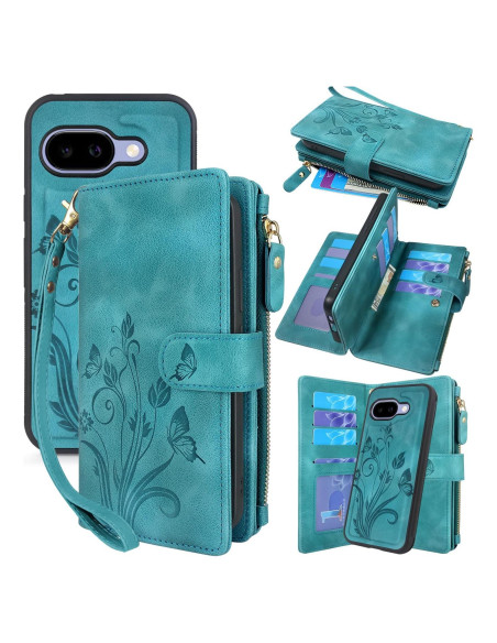 Funda Cartera Lacass para Google Pixel 9a - 12 Ranuras, Correa