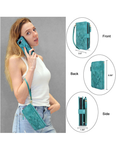 Funda Cartera Lacass para Google Pixel 9a - 12 Ranuras, Correa