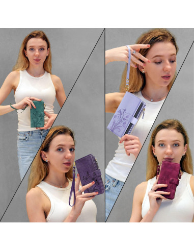 Funda Cartera Lacass para Google Pixel 9a - 12 Ranuras, Correa