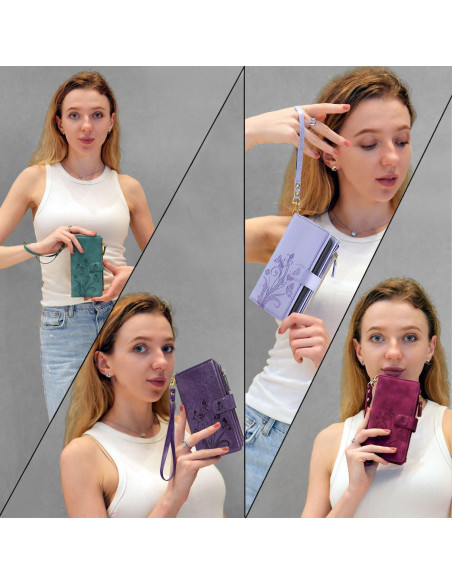 Funda Cartera Lacass para Google Pixel 9a - 12 Ranuras, Correa