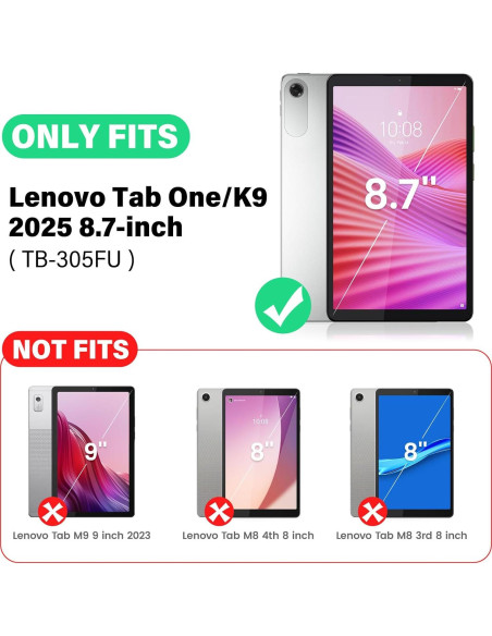 Funda HXCASEAC para Lenovo Tab One 8.7" 2025 - Negro