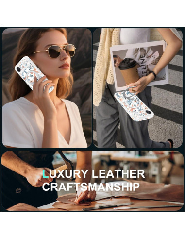 Funda Magnética Fingic para iPhone 17 Air Floral con Soporte