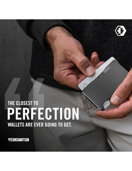 Billetera Ridge para hombres con bloqueo RFID - Titanio Gunmetal