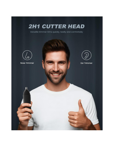 Recortador de Vello Nasal Ginity Recargable IPX7 2024