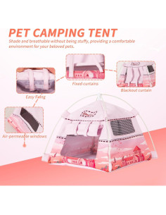 Casa de Camping para Hámster ITANDME Rosa 23x23 cm 2