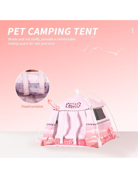 Casa de Camping para Hámster ITANDME Rosa 23x23 cm