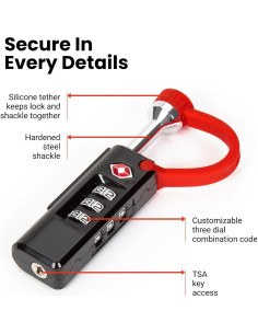 Candados TSA NANUK 2-Pack - Seguridad para Viajes 218g 2