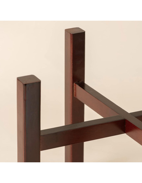 Maceta de Cerámica 10" LA JOLIE MUSE con Soporte de Madera