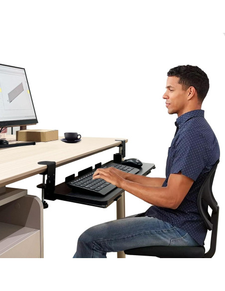 Bandeja de Teclado Extraíble GISGOO Negra 67.3x24.1 cm