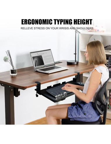 Bandeja de Teclado Extraíble GISGOO Negra 67.3x24.1 cm