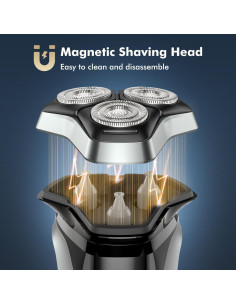 Afeitadora eléctrica Sweker RS9006 recargable IPX6 con recortadora 2