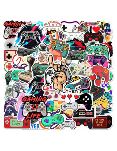 50 Calcomanías de Videojuegos LINBABAFA Impermeables 7.9x6.4cm