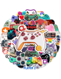 50 Calcomanías de Videojuegos LINBABAFA Impermeables 7.9x6.4cm 2