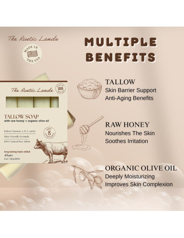 Set de Jabón Natural de Tallo Provence Essentials - 4x142g