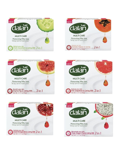 Jabón Hidratante Dalan Multi Care 2 en 1 6 Unidades