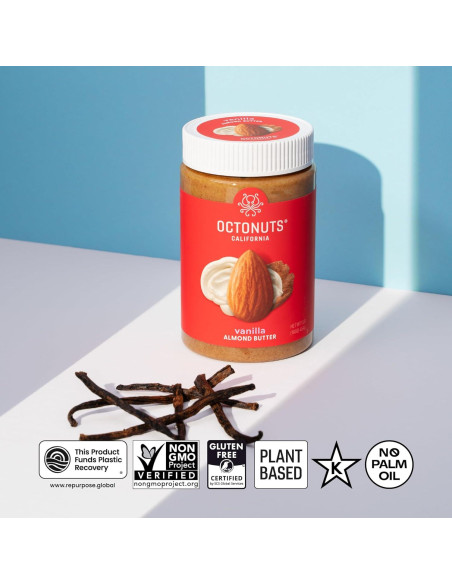 Mantequilla de Almendra Vainilla Asada Octonuts 453g - Vegana