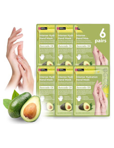 Innerest Guantes Hidratantes de Mano - 6 Pares Aceite de Aguacate