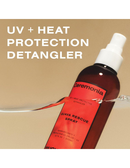 Spray Desenredante Ceremonia Guayaba 50 ml Protección UV y Térmica