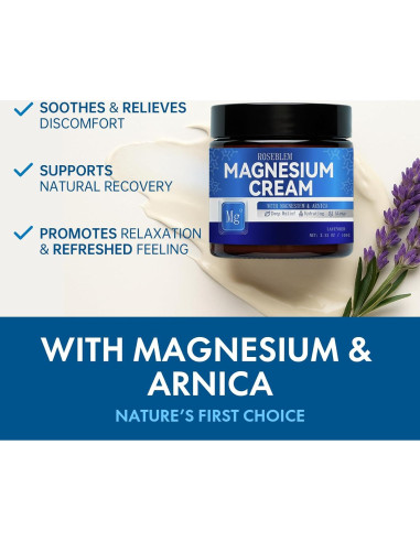 Crema de Magnesio con Árnica y Lavanda Roseblem 100g