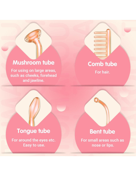 Máquina Facial de Alta Frecuencia TUMAKOU Naranja 4 Tubos