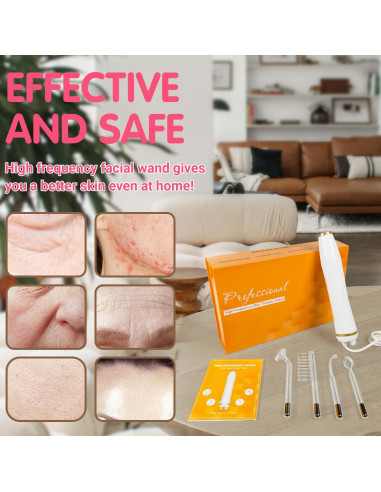 Máquina Facial de Alta Frecuencia TUMAKOU Naranja 4 Tubos