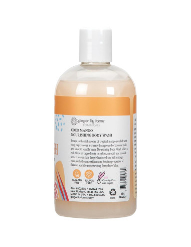 Jabón Corporal Nutritivo Ginger Lily Farms Coco Mango 354 ml