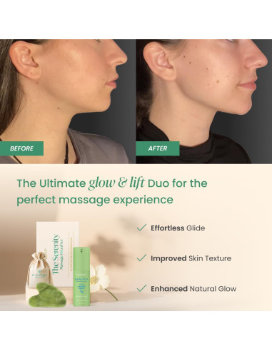 Conjunto de Ritual de Masaje Plantifique Gua Sha Jade + Aceite Jojoba