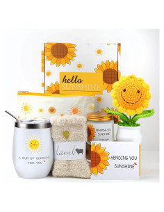 Cesta de Regalos de Girasol OHATOS para Mujeres - 7 Piezas