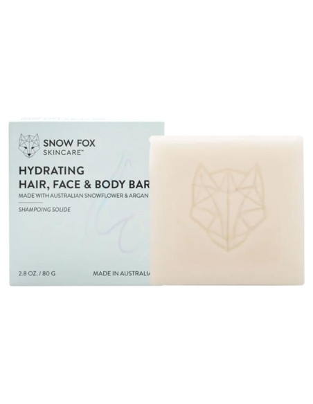 Barra Hidratante Snow Fox 4 en 1 | Champú, Acondicionador y Gel | 80 g