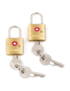 Candados de Llave Samsonite Travel Sentry 2-Pack Latón TSA