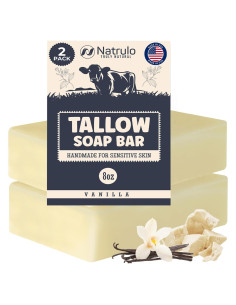 Jabón de Grasa de Res Natural Natrulo 240g - Hidratante para Piel Seca