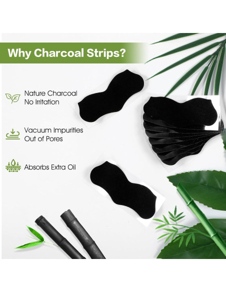 Tiras Eliminadoras de Puntos Negros YUXIANLB 120 Piezas Carbón Activado