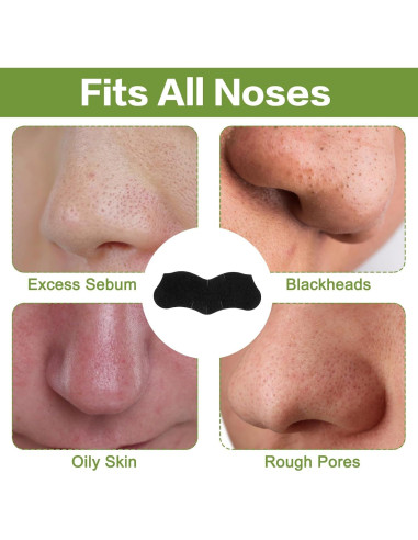 Tiras Eliminadoras de Puntos Negros YUXIANLB 120 Piezas Carbón Activado