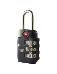 Candado de Equipaje TSA Lewis N. Clark 3 Dígitos Negro - Paquete de 2