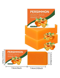 Jabón Natural de Persimón ZIYIME - 2 Piezas 100g Cada Uno 2