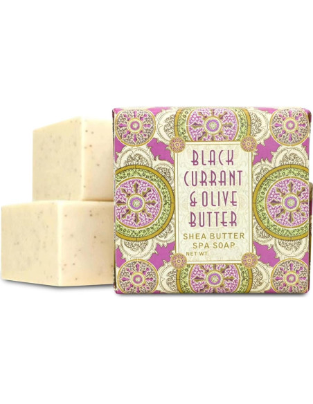 Jabón Botánico Mini Greenwich Bay - Paquete de 12 x 53.86 g - Grosella Negra y Mantequilla de Oliva