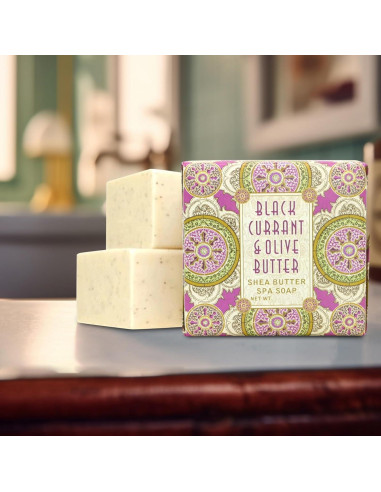 Jabón Botánico Mini Greenwich Bay - Paquete de 12 x 53.86 g - Grosella Negra y Mantequilla de Oliva