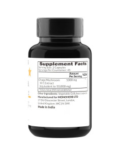 Extracto de Hongos Chaga Monoherb 1000 mg - 90 Cápsulas Vegetales 2