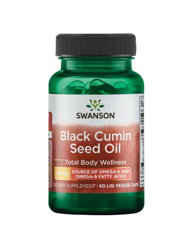Aceite de Semilla de Comino Negro Swanson 500 mg 60 Cápsulas Veganas