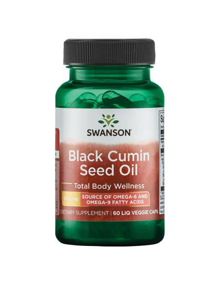 Aceite de Semilla de Comino Negro Swanson 500 mg 60 Cápsulas Veganas