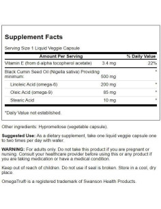 Aceite de Semilla de Comino Negro Swanson 500 mg 60 Cápsulas Veganas 2