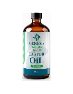 Aceite de Ricino Orgánico Genesis Holistic Health 0.47L - Puro y Prensado en Frío