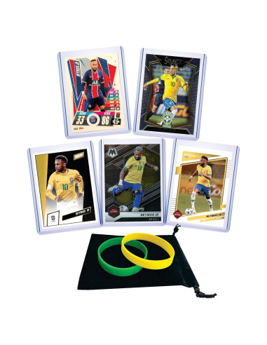 Paquete de 5 Tarjetas de Fútbol Neymar Jr. Auténticas