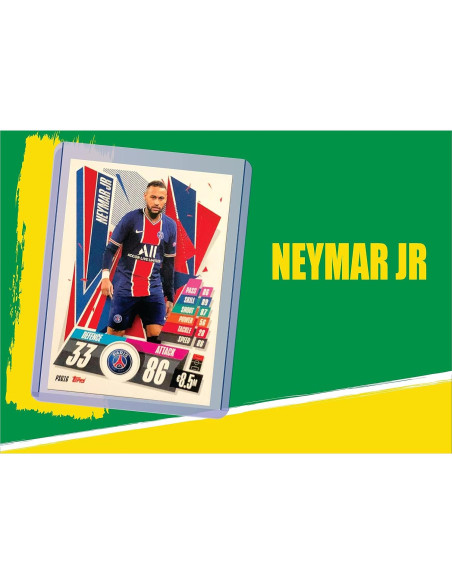 Paquete de 5 Tarjetas de Fútbol Neymar Jr. Auténticas