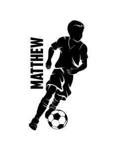 Calcomanía de Pared Personalizada Fútbol Infantil - Dribleo