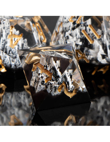 Juego de Dados de Resina DND Kerwells - 7 Piezas con Estuche