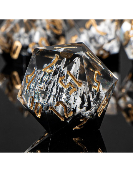 Juego de Dados de Resina DND Kerwells - 7 Piezas con Estuche