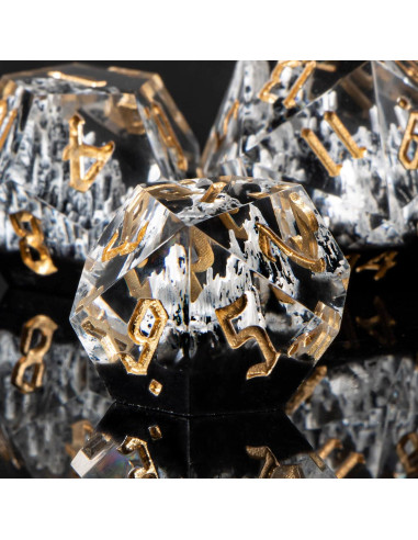 Juego de Dados de Resina DND Kerwells - 7 Piezas con Estuche