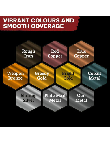 Set de Pinturas Metálicas The Army Painter Warpaints 10 x 18 ml